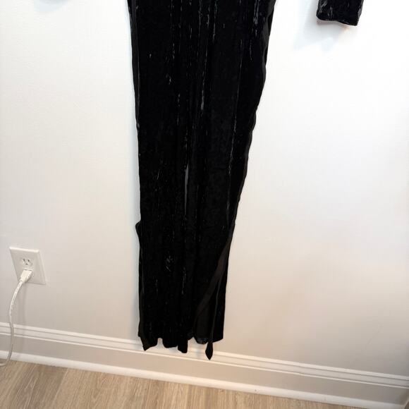 Free People We Are HAH Jump On It Velvet Jumpsuit In Black Size XS New - Picture 8 of 14